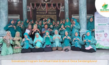 Melaksanakan Sosialisasi Program Sertifikat Halal Gratis di Desa Sendangduwur