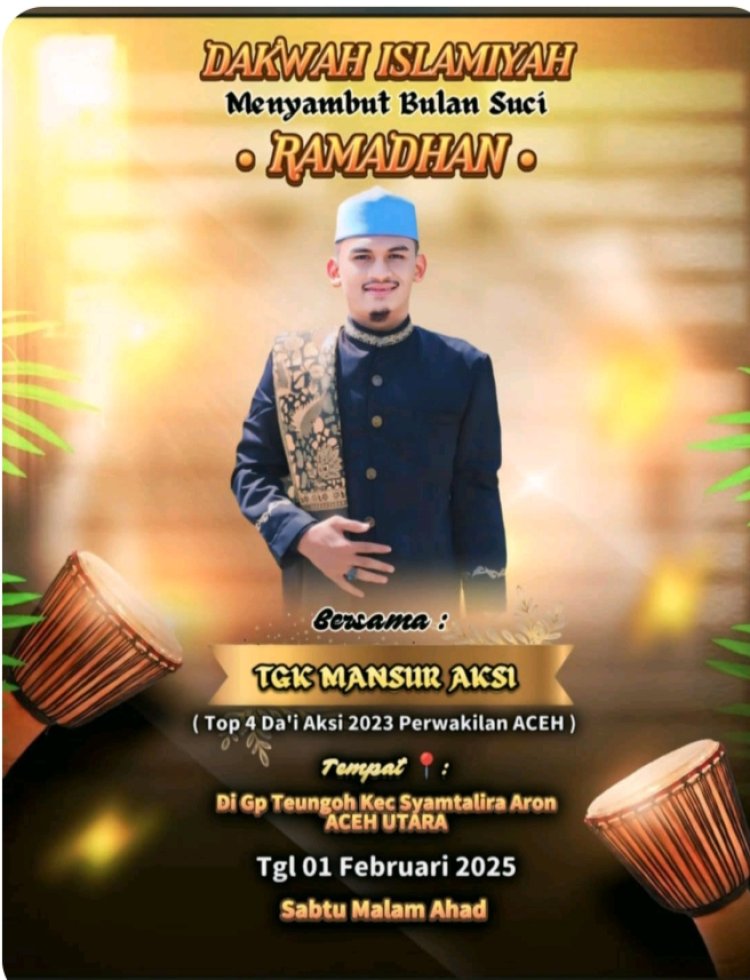 Menyambut Ramadhan, Dakwah Islamiyah Digelar di Gampong Teungoh Syamtalira Aron