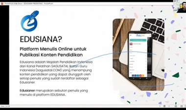 Pelatihan Edusiana sebagai Platform Menulis Online