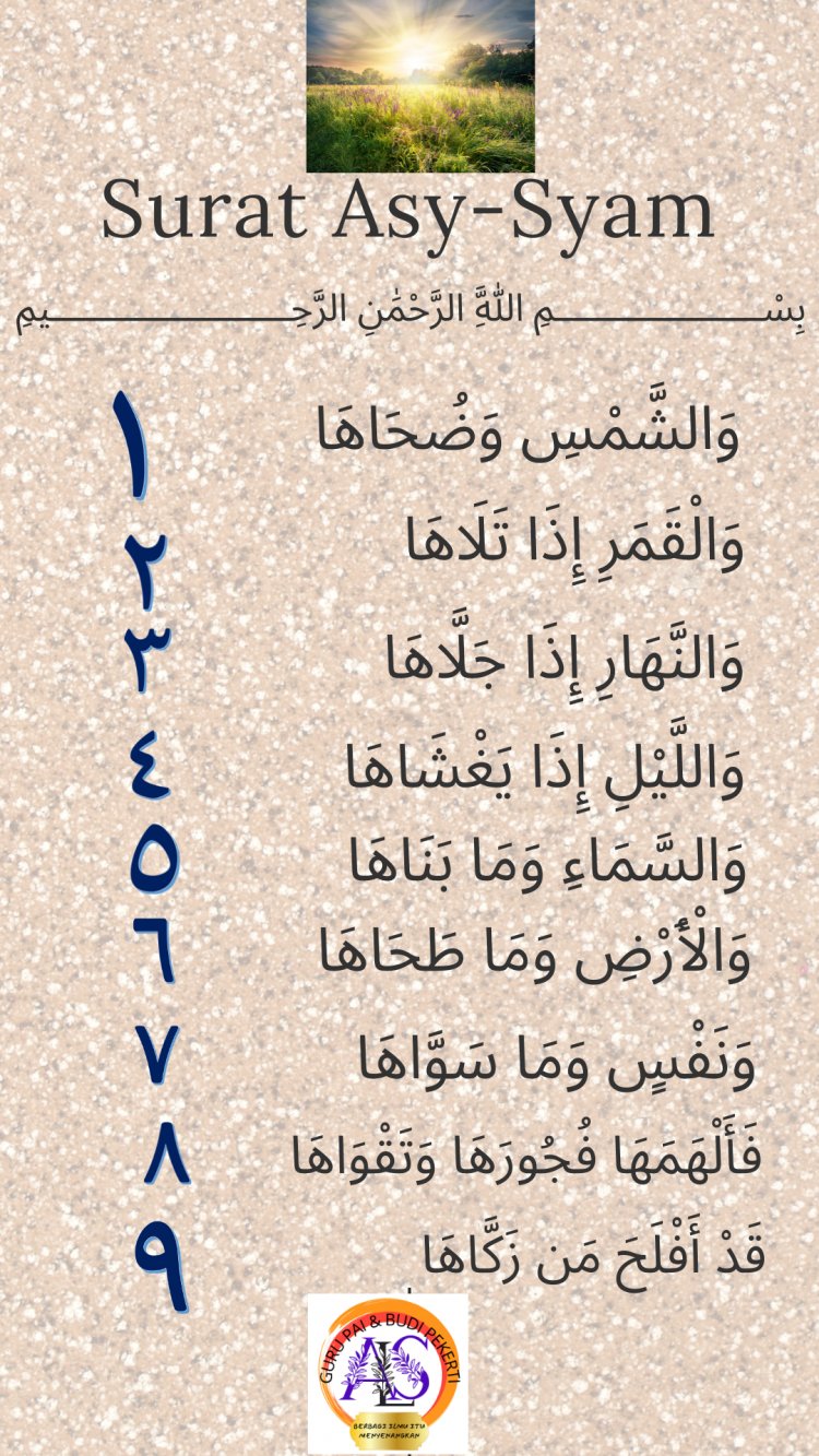 Tafsir Surat Asy-Syam