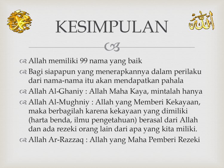 Asmaul Husna: Ar-Razaq, Al Ghani, dan Al Mughni