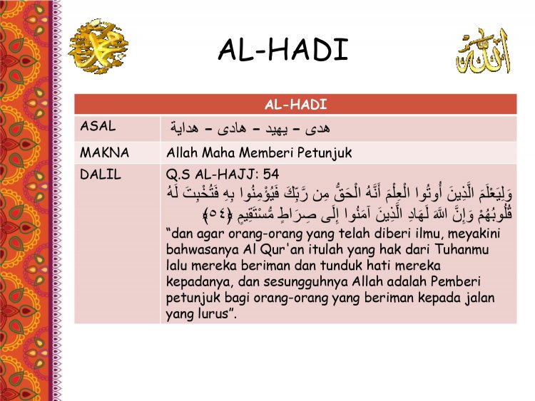 Asmaul Husna: Al Hadi, Al Ghaffar, Al Ghaffur, AL 'Afuwwu