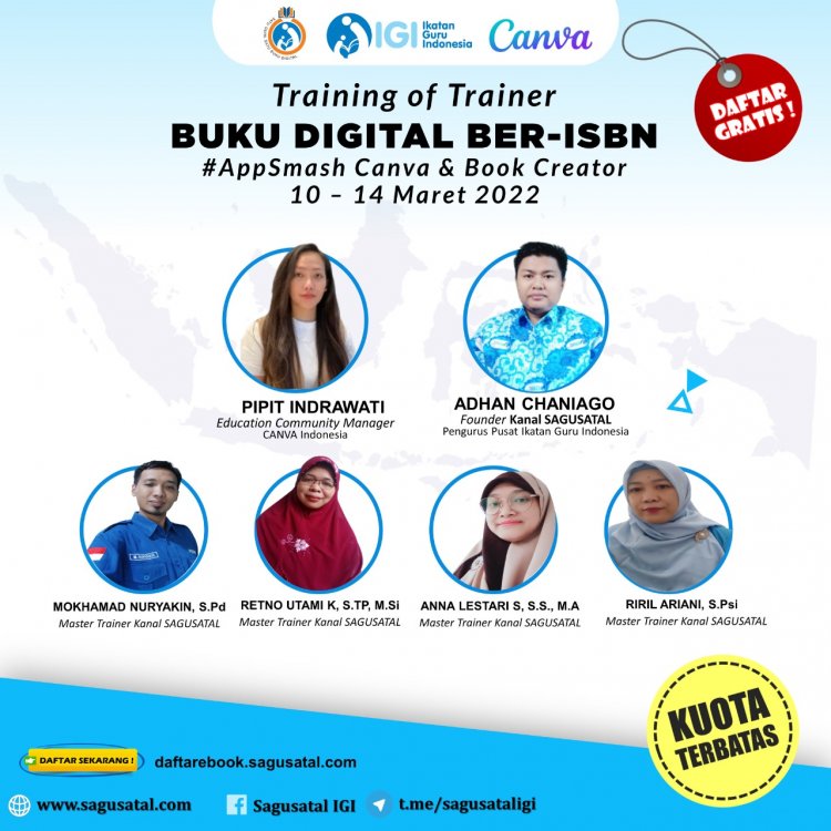 TOT Buku Digital Interaktif (BDI) Ber-ISBN (Kerjasama Sagusatal dan Canva)