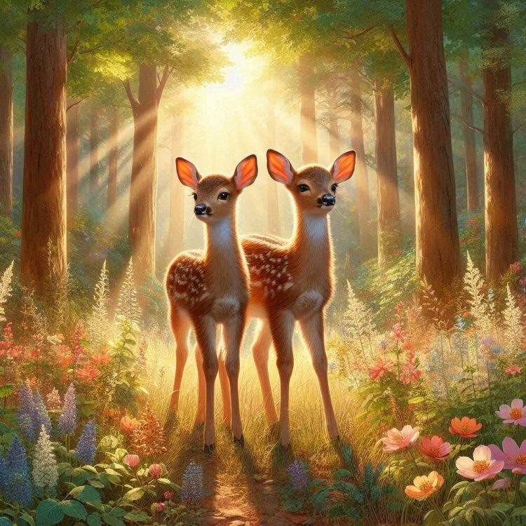 Riko dan Rina, Rusa Kembar di Hutan