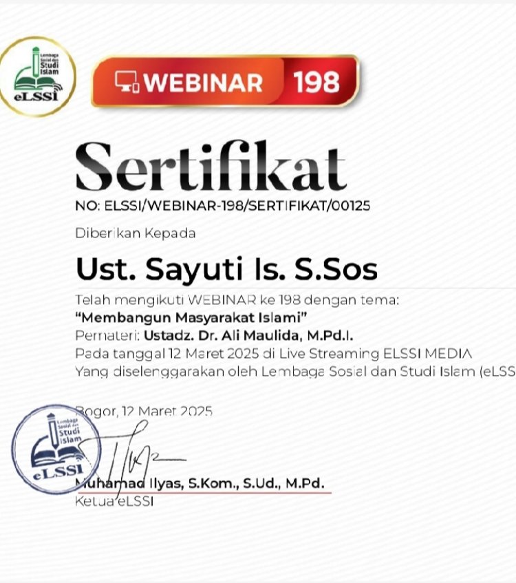 Prestasi Gemilang: Guru Pesantren Babussalam Batu Korong Raih Penghargaan Kuliah Studi Islam